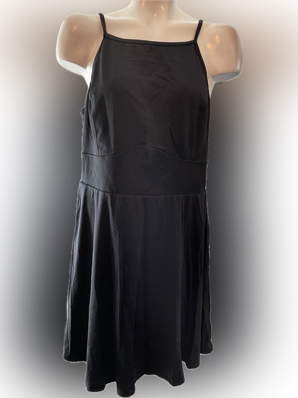 torrid Black Activewear Dress with Flared Skirt
